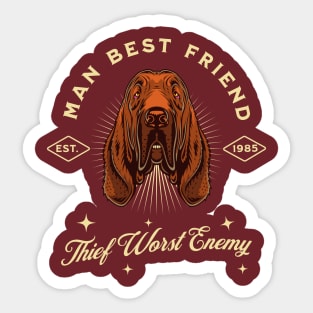 Man Best Friend Thief Worst Enemy Sticker